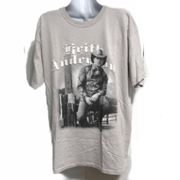 KEITH ANDERSON Other - KEITH ANDERSON Light Gray Tour Country Music Band Tshirt Mens Large